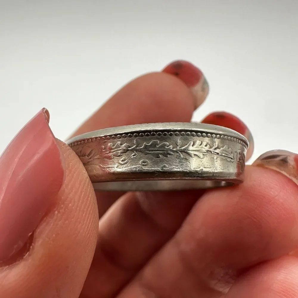 One-of-a-kind, Men's size 12-12.25, Artisan coin wedding band/fashion ring!‎
